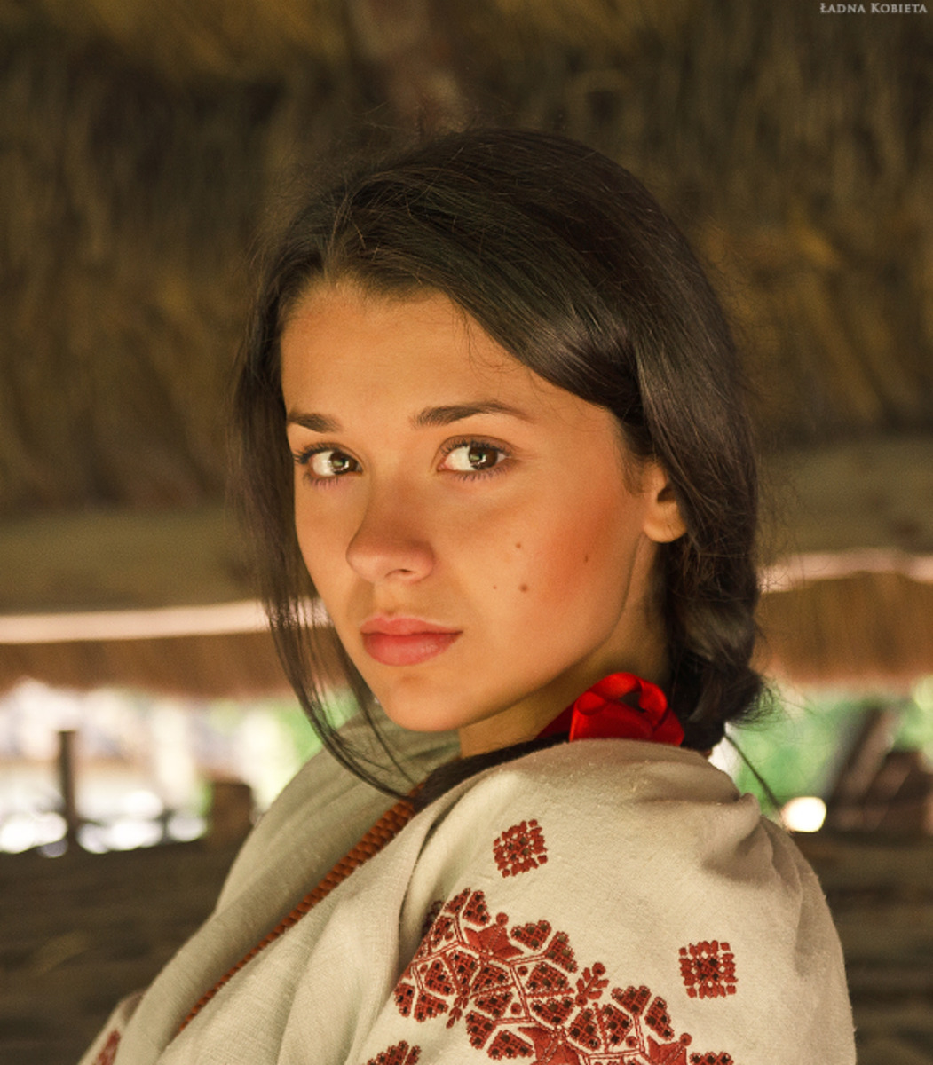 Girls in Slavic costumes in Bamako