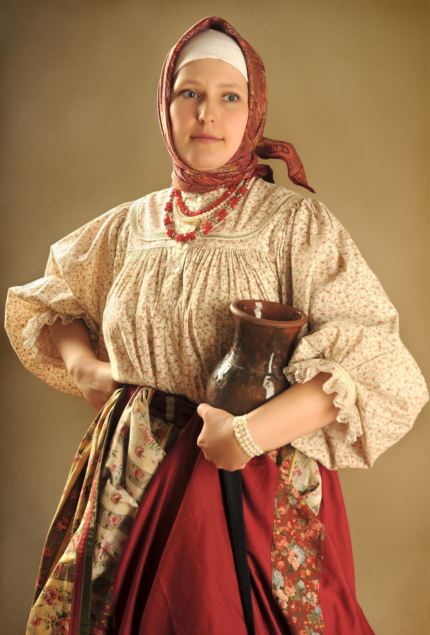 Girls in Slavic costumes in Bamako