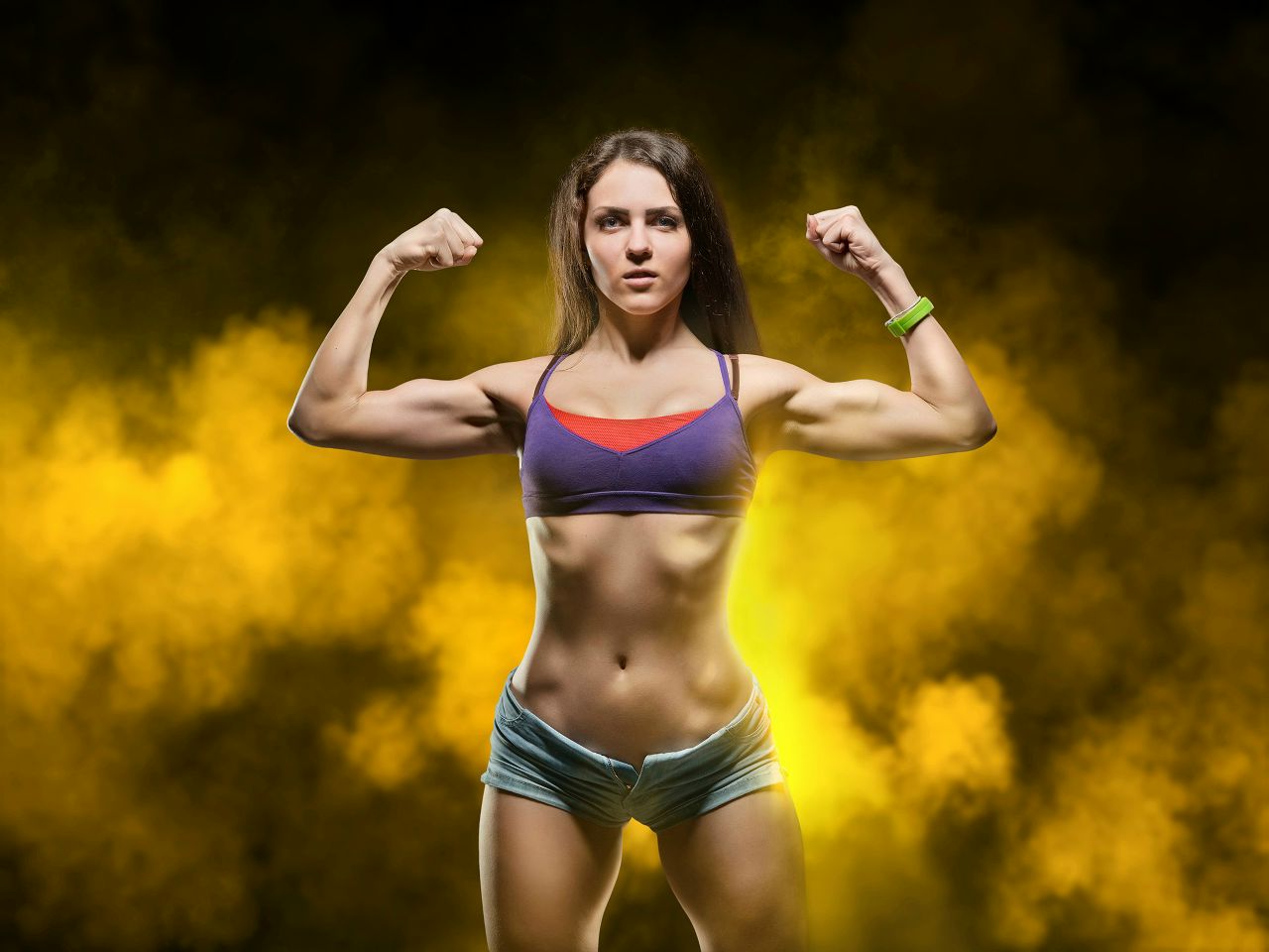 Athletic girls in Bamako